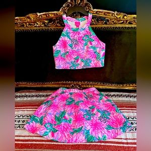 Lily Pulitzer matching skirt and top